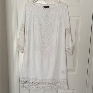 White Dress with Lace Detail